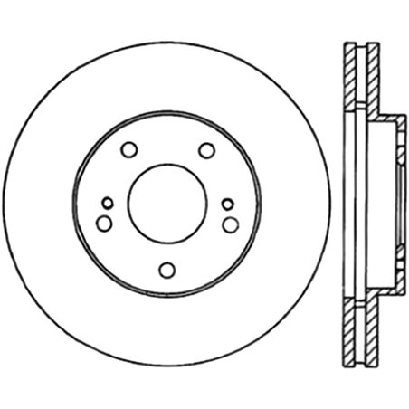 StopTech Power Slot 6/89-96 Nissan 300ZX Slotted & Drilled Right Front Rotor