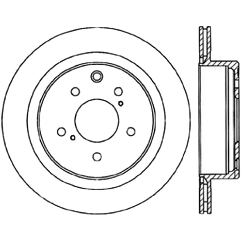 StopTech Power Slot 6/89-96 Nissan 300ZX Slotted & Drilled Left Rear Rotor