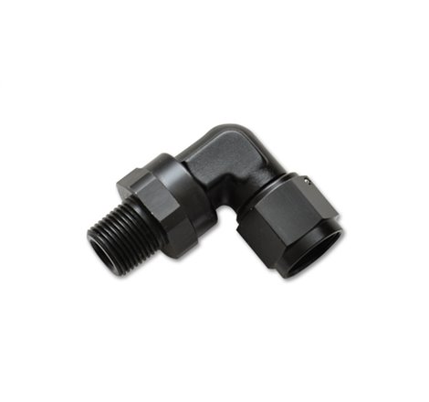 Vibrant -10AN to 1/2in NPT Female Swivel 90 Degree Adapter Fitting