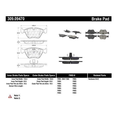 StopTech Performance 06-09 BMW M3/Z4 (E86/E89) Front Brake Pads