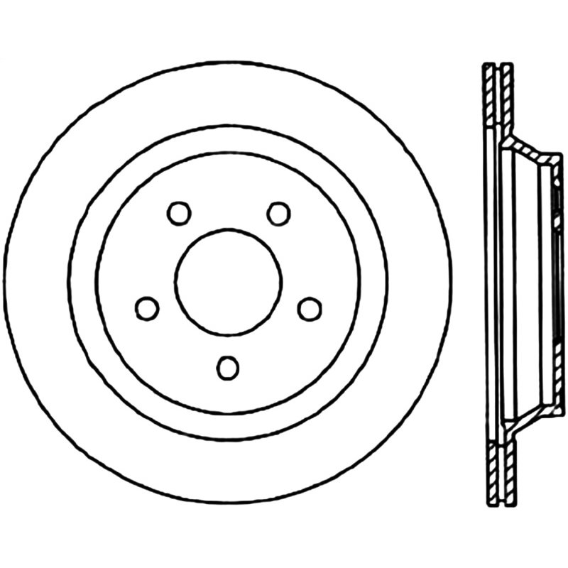 StopTech Power Slot 94-04 Ford Mustang Rear Left Slotted CRYO Rotor