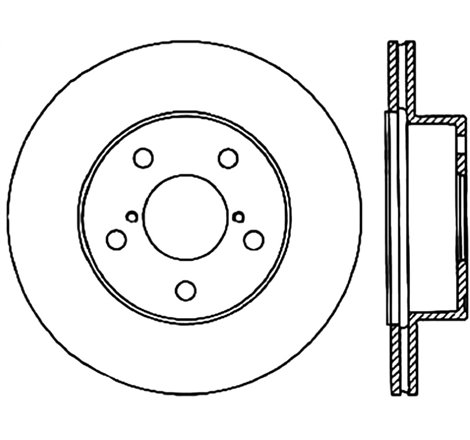 StopTech 05-07 Subaru Impreza WRX/STi Slotted & Drilled Right Rear Rotor