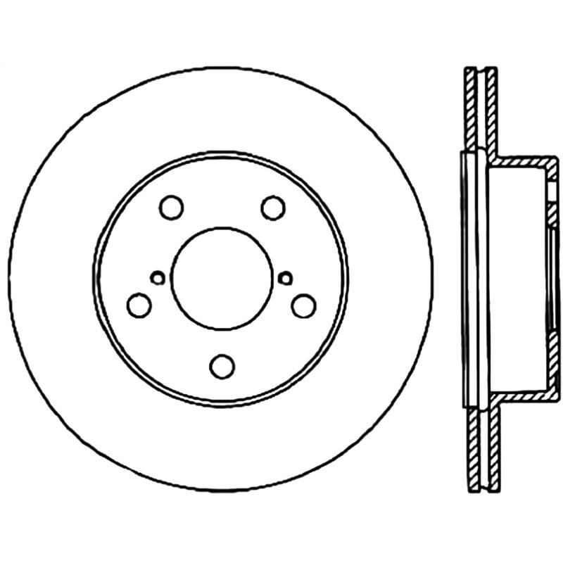 StopTech 05-07 Subaru Impreza WRX/STi Slotted & Drilled Right Rear Rotor