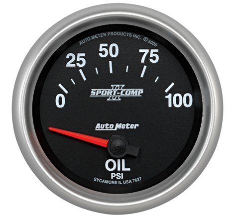 Autometer Sport-Comp II 0-100 PSI Short Sweep Electronic Oil Pressure Gauge