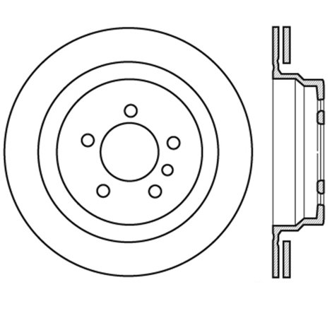 StopTech 98-02 BMW Z3 Drilled Left Rear Rotor