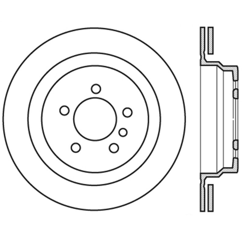 StopTech 98-02 BMW Z3 Drilled Left Rear Rotor