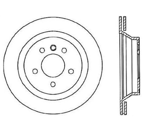 StopTech 98-02 BMW Z3 Drilled Right Rear Rotor