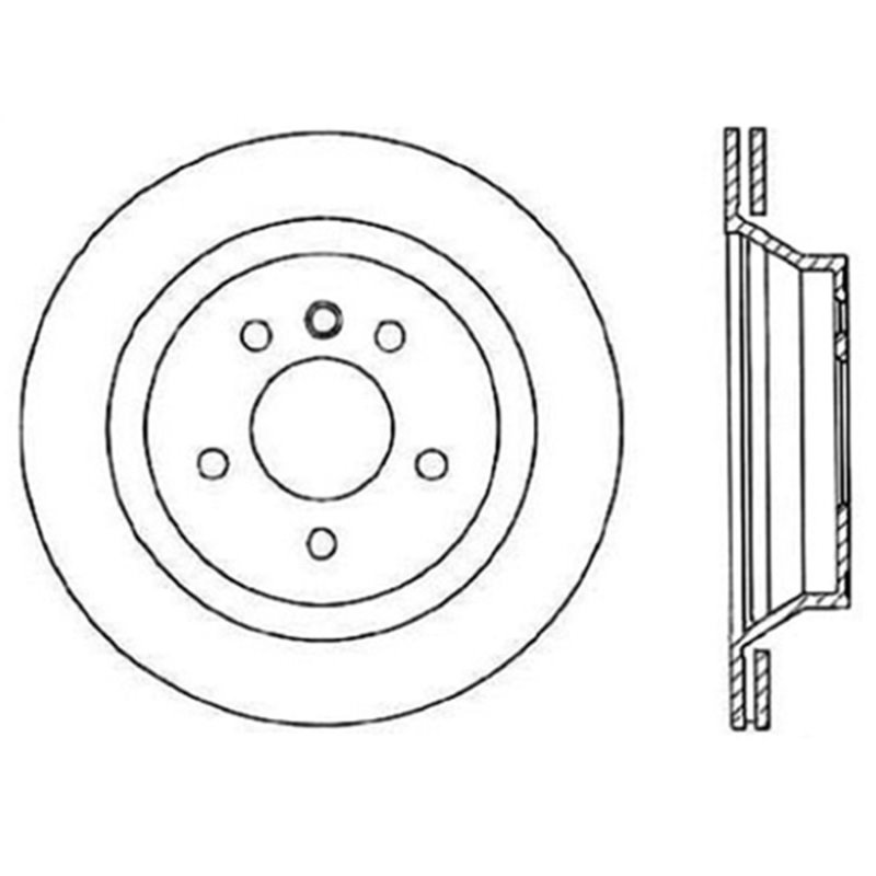 StopTech 98-02 BMW Z3 Drilled Right Rear Rotor