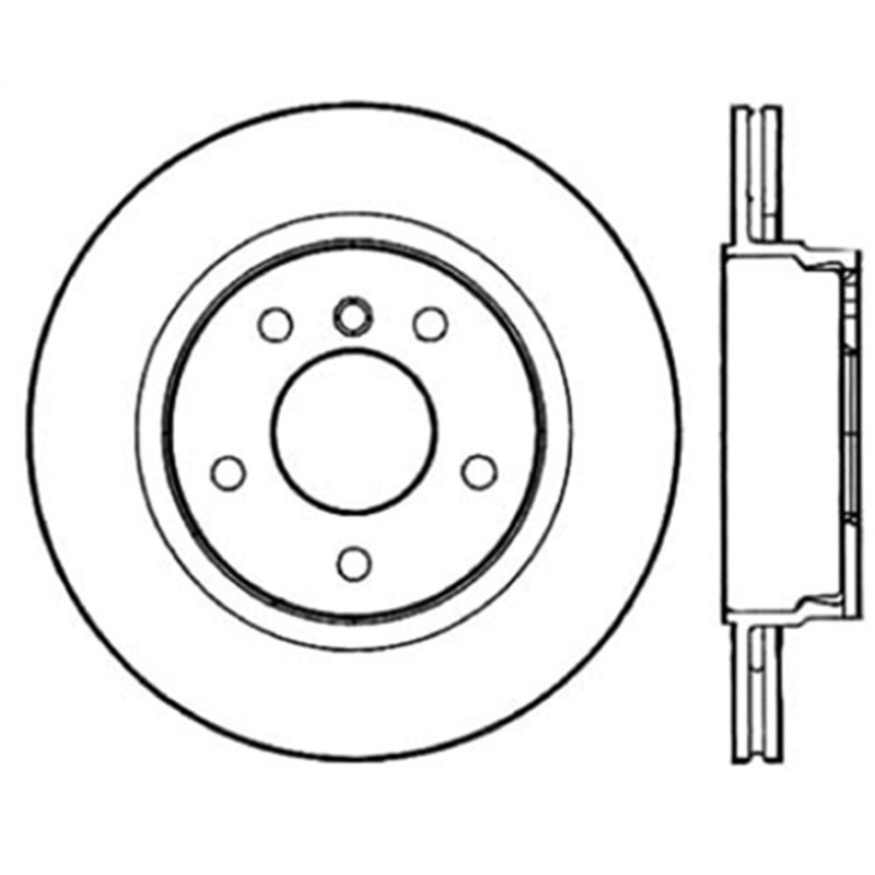 StopTech 99-05 BMW 3-Series Drilled Left Rear Rotor