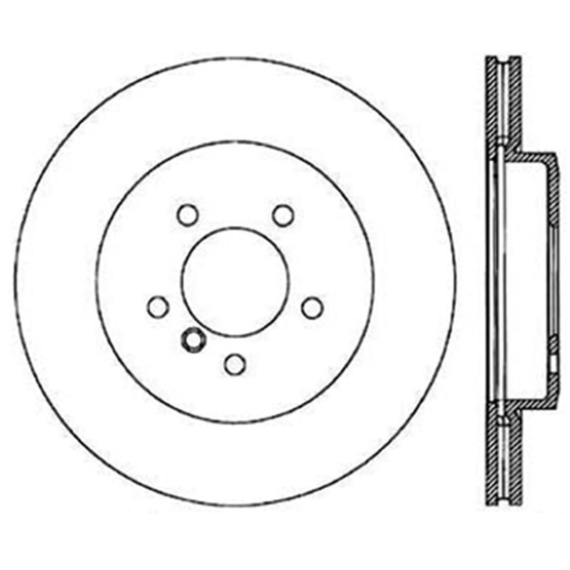 StopTech 01-06 BMW 330 Drilled Right Front Rotor