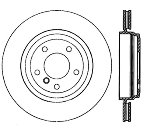 StopTech 01-06 BMW 330 Drilled Left Rear Rotor