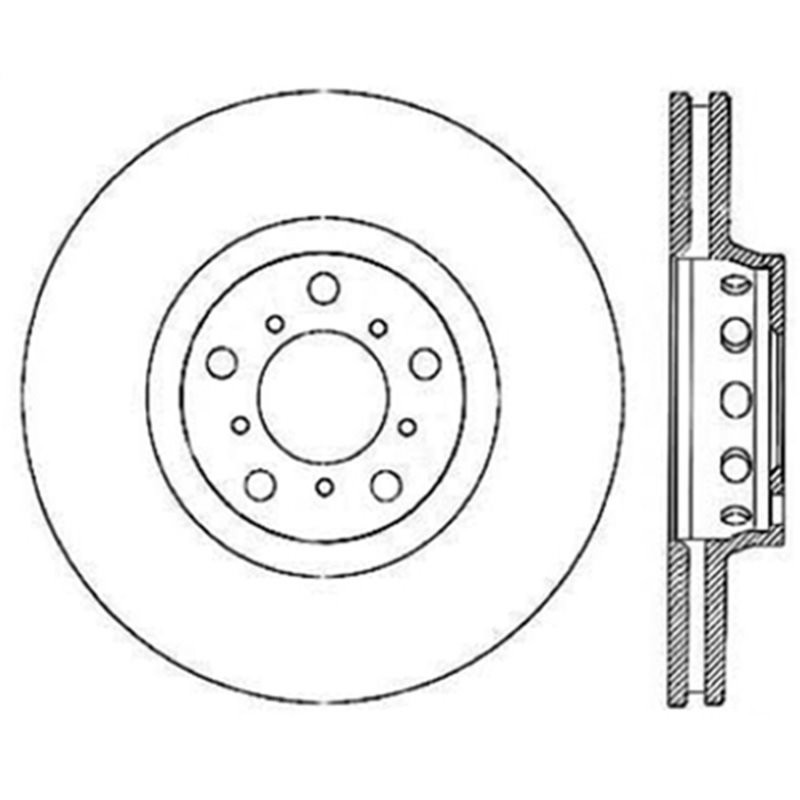 StopTech 00-03 BMW M5 Drilled Left Front Rotor