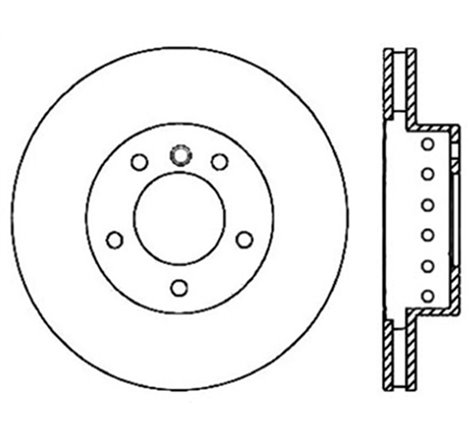 StopTech 04-10 BMW 5-Series & 6-Series Drilled Right Front Rotor