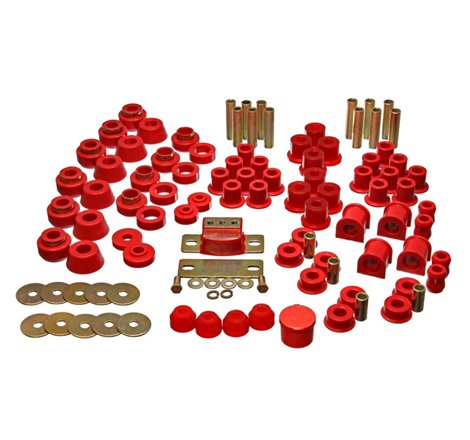 Energy Suspension 87-95 Jeep Wrangler YJ Red Hyper-Flex Master Bushing Set