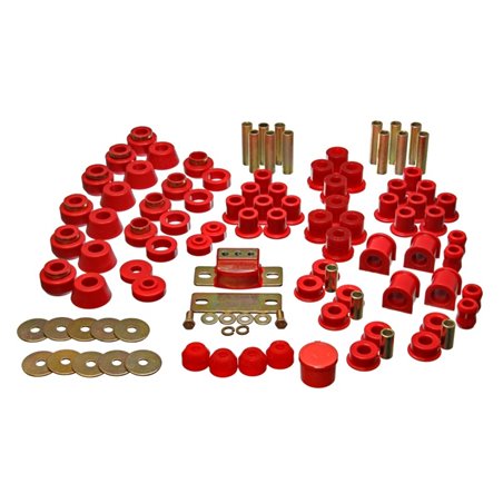 Energy Suspension 87-95 Jeep Wrangler YJ Red Hyper-Flex Master Bushing Set