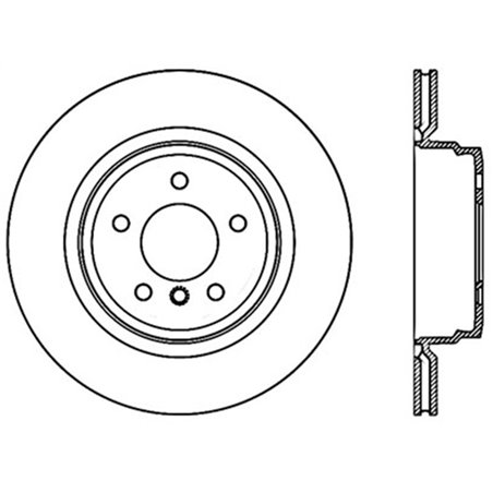 StopTech 07-10 BMW 335i Cross Drilled Left Rear Rotor