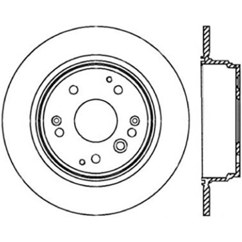 StopTech Power Slot 04-08 Acura TL/TL-S / 03-09 Honda Element Rear Left Slotted CRYO Rotor