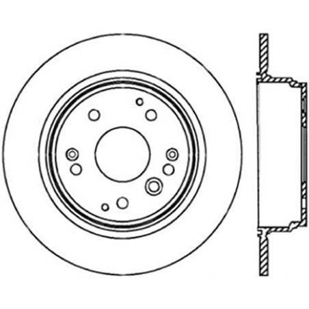 StopTech Power Slot 04-08 Acura TL/TL-S / 03-09 Honda Element Rear Left Slotted CRYO Rotor