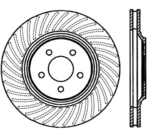 StopTech Power Slot 94-04 Ford Mustang Front Left Slotted CRYO Rotor