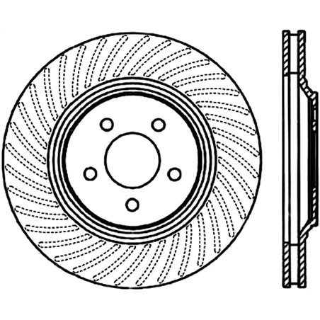 StopTech Power Slot 94-04 Ford Mustang Front Left Slotted CRYO Rotor