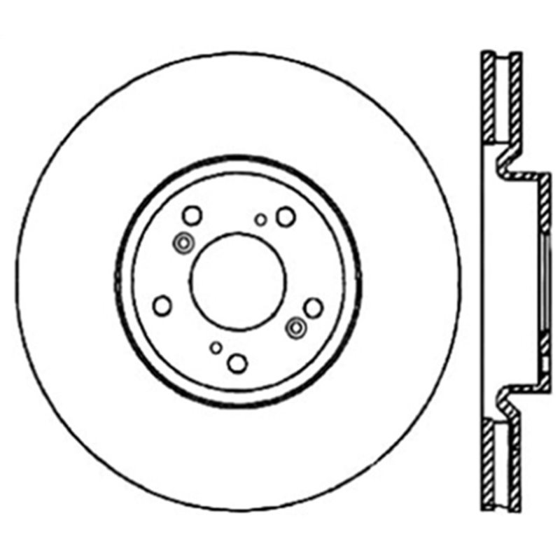 StopTech Power Slot 04-08 Accura TL (Brembo Caliber) Front Left Slotted CRYO Rotor