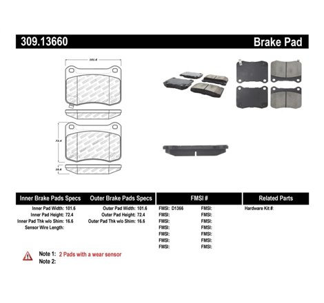 StopTech Performance 08-09 Lexus IS F Rear Brake Pads