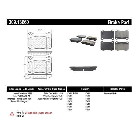 StopTech Performance 08-09 Lexus IS F Rear Brake Pads