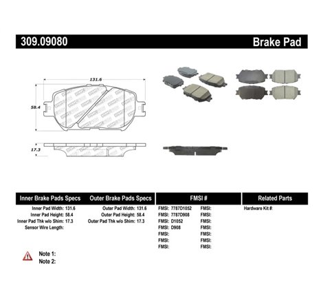 StopTech Performance 06 Lexus GS / 09-10 IS Front Brake Pads