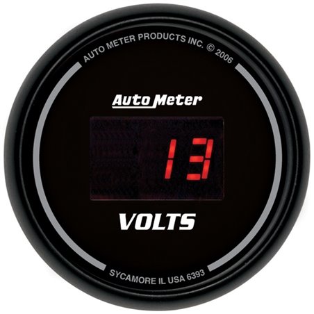 Autometer Black 52.4mm 8-18 Volts Digital Voltmeter Gauge