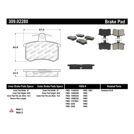 StopTech Performance 96-2/97 Audi A4 / 96-01 A4 Quattro / 95-98 A6 Rear Brake Pads