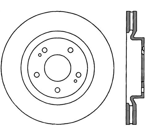 StopTech 08-16 Mitsubishi Lancer Sport Drilled Left Front Rotor