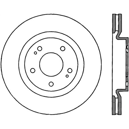 StopTech 08-16 Mitsubishi Lancer Sport Drilled Left Front Rotor