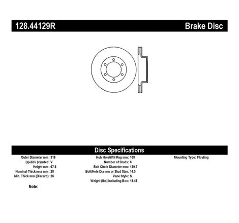 StopTech 05-09 Toyota Tacoma/03-09 4 Runner Drilled Right Front Rotor