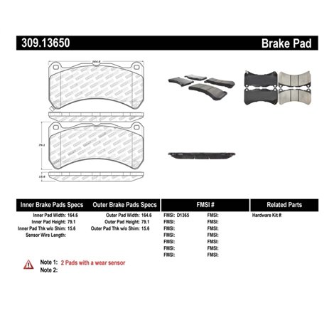 StopTech Performance 08-09 Lexus IS F Front Brake Pads