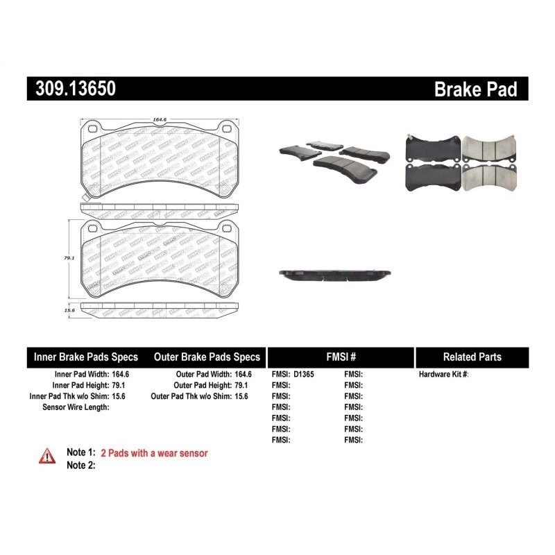 StopTech Performance 08-09 Lexus IS F Front Brake Pads