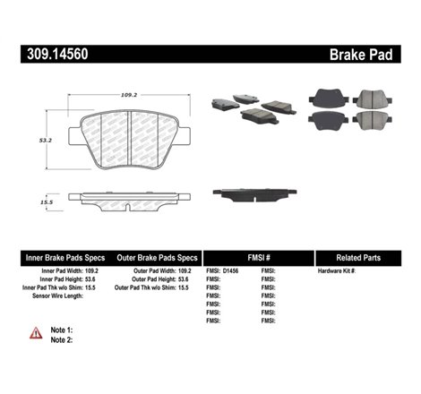 StopTech Performance Volkswagen Rear Brake Pads