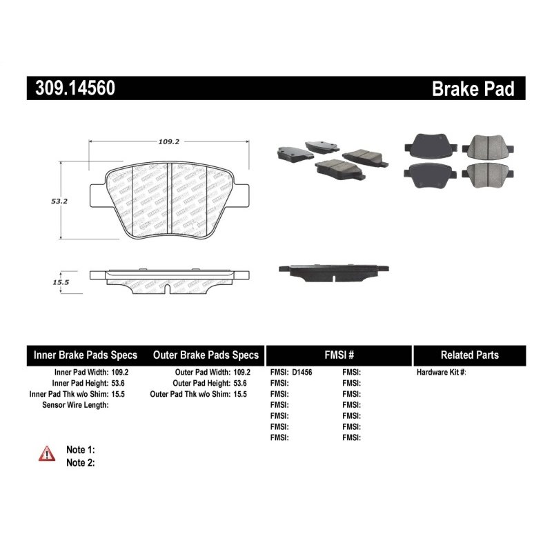 StopTech Performance Volkswagen Rear Brake Pads