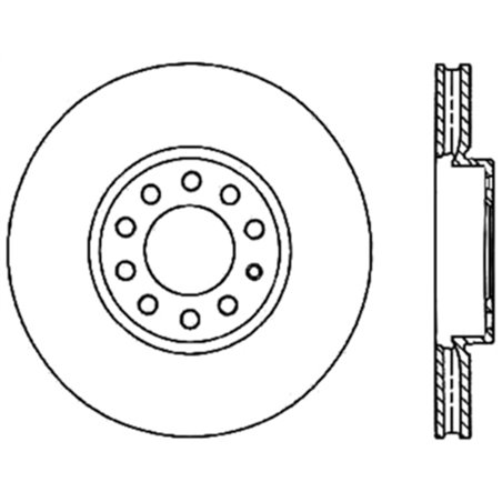 StopTech 05-10 VW Jetta (Exc Wagon) / 09-10 Jetta Wagon / 07-10 Rabbit Drilled Left Front Rotor