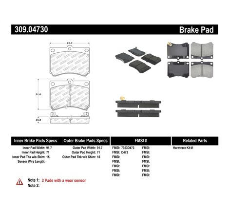 StopTech Performance 91-03 Ford Escort ZX2 / 92-95 Mazda MX-3 Front Brake Pads