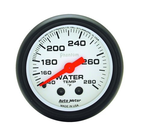 Autometer Phantom 52mm 140-280 Deg F Mechanical Water Temp Gauge