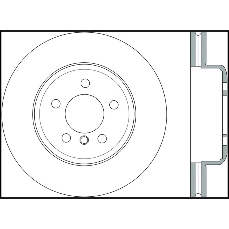 StopTech 11-15 BMW 535i/535xi/ 12-15 640i Front Right Drilled Sport Brake Rotor