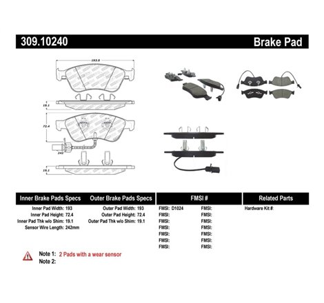 StopTech Performance 07-10 Audi S6/S8 Front Brake Pads