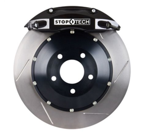 StopTech 01-07 BMW M3 BBK Front w/ Black ST-40 Calipers Slotted 355x32mm Rotors Pads and SS Lines