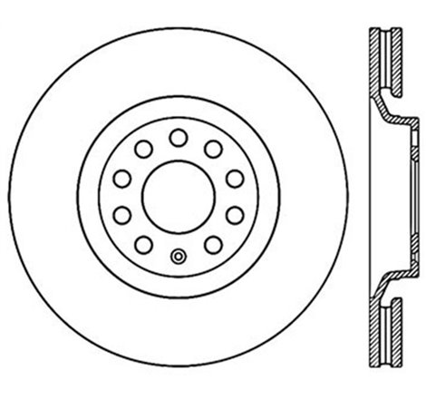 StopTech 01-06 Audi All Road / 05-09 A4/A4 Quattro / 6/99-04 A6 Quattro Drilled Right Front Rotor