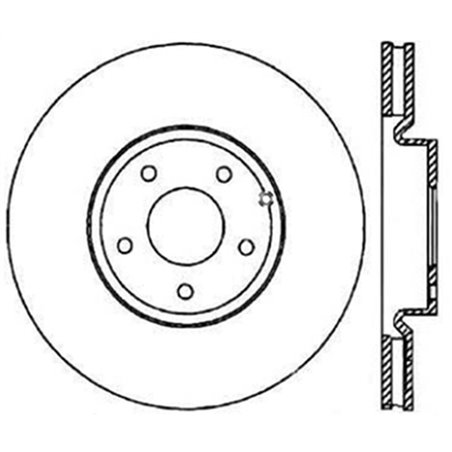 StopTech SportStop 6/02-08 Nissan 350Z / 8/02-04 Infiniti G35 Slotted & Drilled Rear Right Rotor