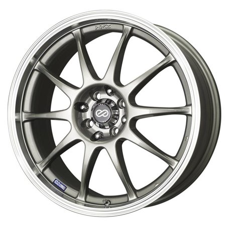 Enkei J10 17x7 5x112/120 38mm Offset 72.62mm Bore Dia Silver w/ Machined Lip Wheel