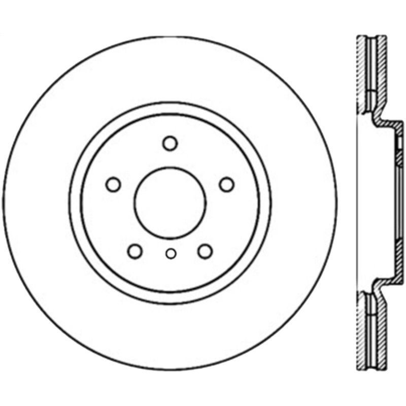 StopTech Power Slot 09 Nissan 370z / 08-09 Infiniti G37 Slotted Front Left CRYO Rotor