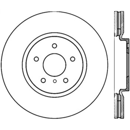 StopTech Power Slot 09 Nissan 370z / 08-09 Infiniti G37 Slotted Front Left CRYO Rotor