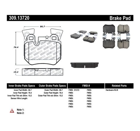 StopTech Performance 08-09 BMW 128i/135i Coupe Rear Brake Pads