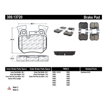 StopTech Performance 08-09 BMW 128i/135i Coupe Rear Brake Pads